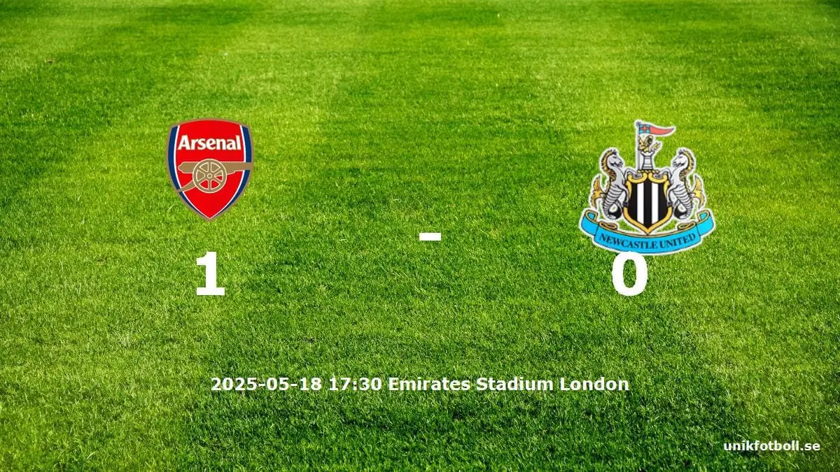 Arsenal mot Newcastle United tidslinje och laguppställning
