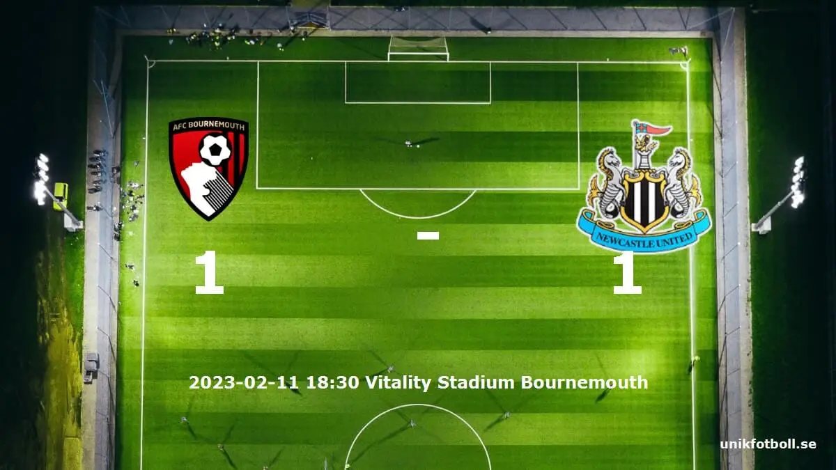 Bournemouth mot Newcastle United tidslinje och laguppställning