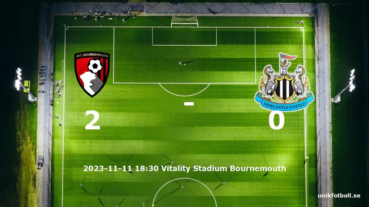 Bournemouth mot Newcastle United tidslinje och laguppställning