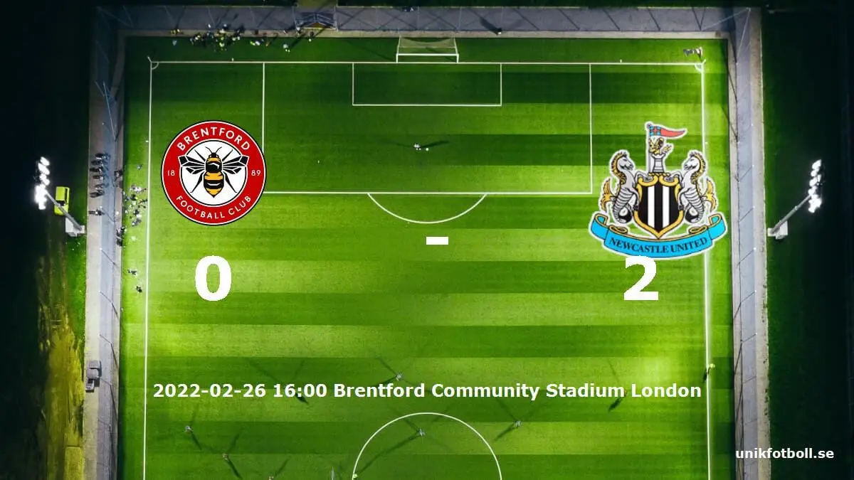 Brentford mot Newcastle United tidslinje och laguppställning