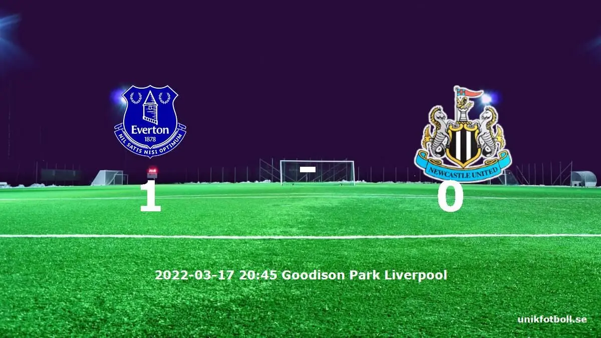 Everton mot Newcastle United tidslinje och laguppställning