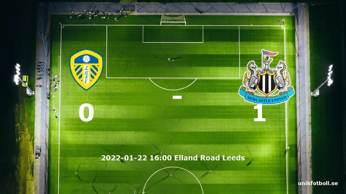 Leeds United mot Newcastle United tidslinje och laguppställning