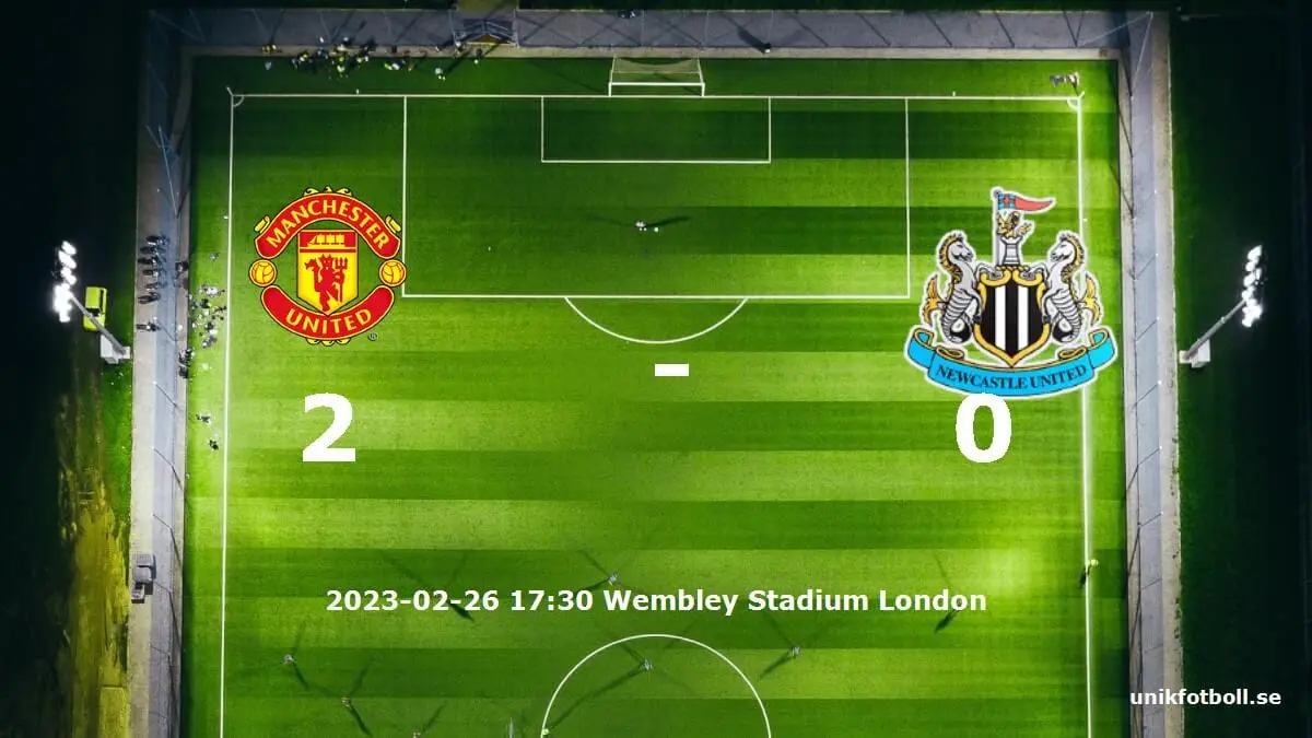 Manchester United mot Newcastle United tidslinje och laguppställning