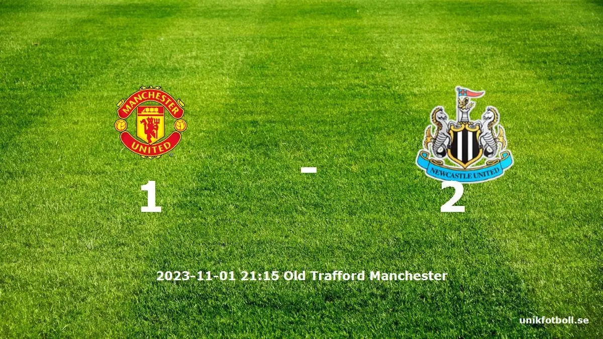 Manchester United mot Newcastle United tidslinje och laguppställning