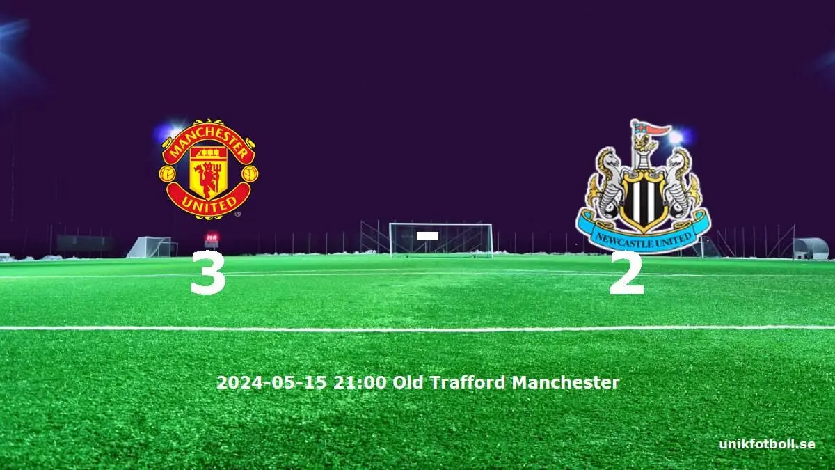 Manchester United mot Newcastle United tidslinje och laguppställning
