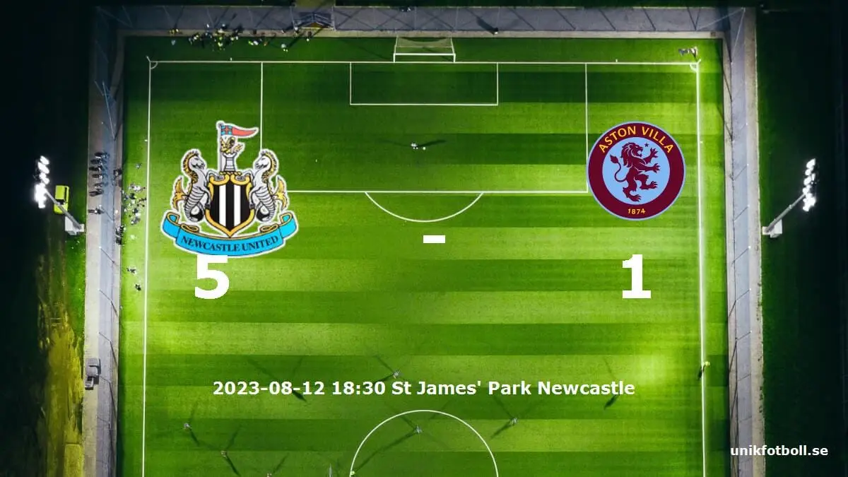 Newcastle United mot Aston Villa tidslinje och laguppställning