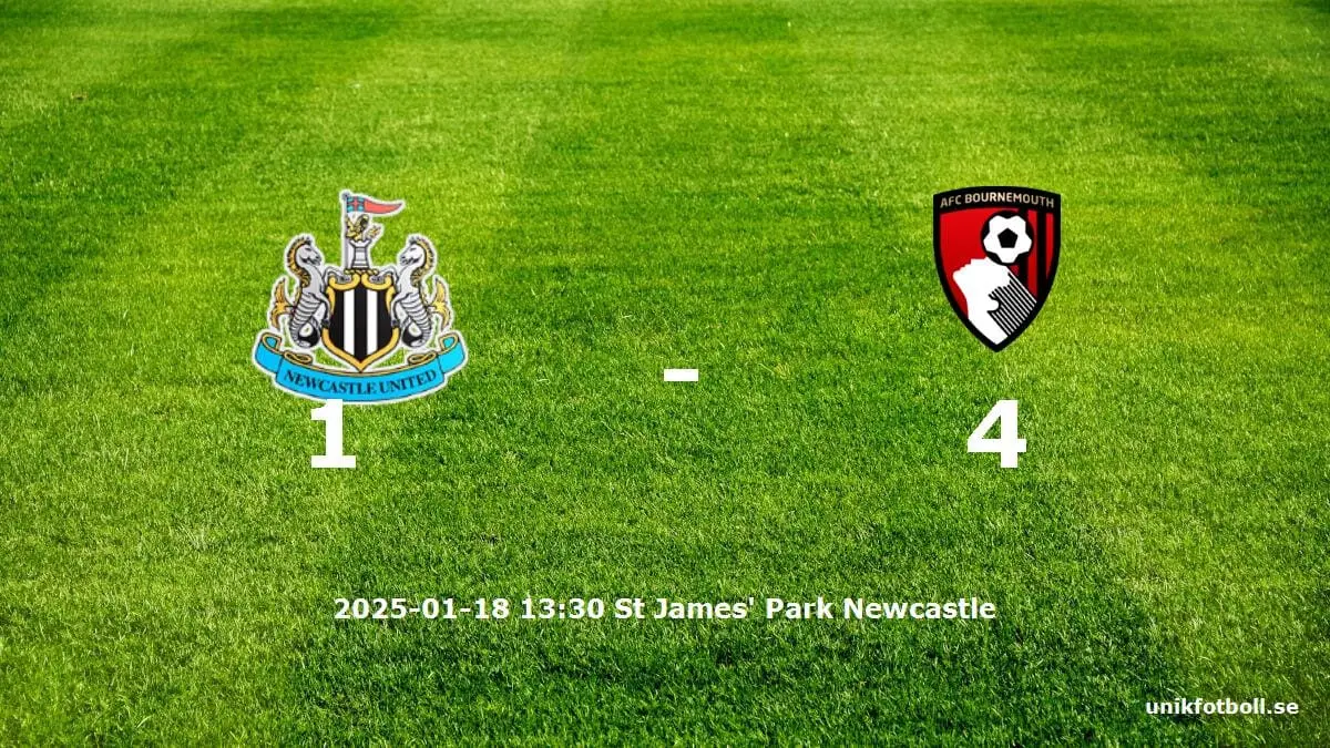 Newcastle United mot Bournemouth tidslinje och laguppställning