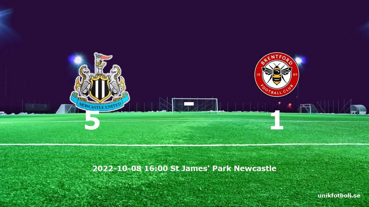 Newcastle United mot Brentford tidslinje och laguppställning