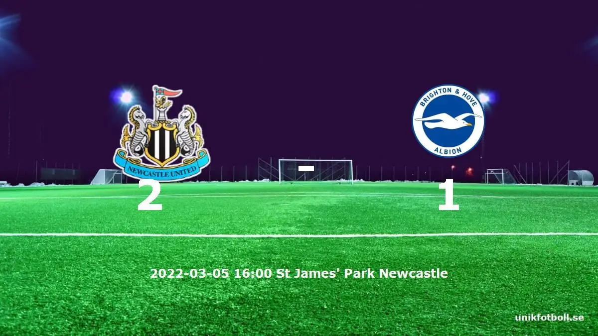 Newcastle United mot Brighton & Hove Albion tidslinje och laguppställning
