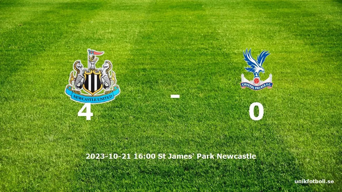 Newcastle United mot Crystal Palace tidslinje och laguppställning