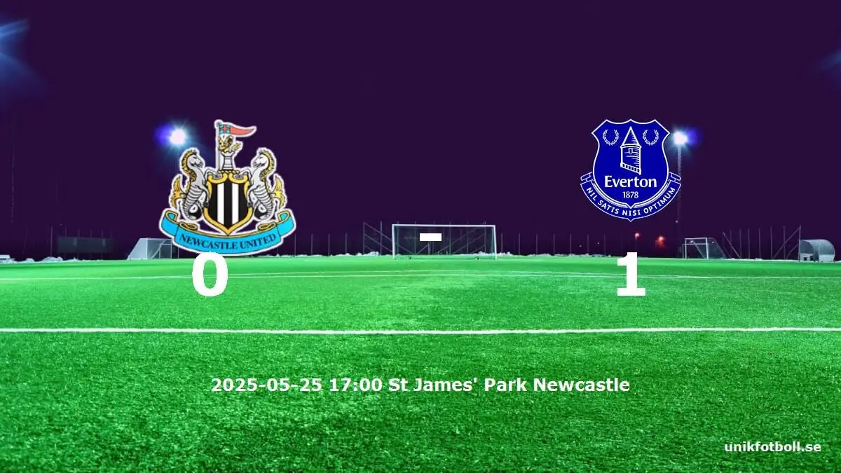 Newcastle United mot Everton tidslinje och laguppställning