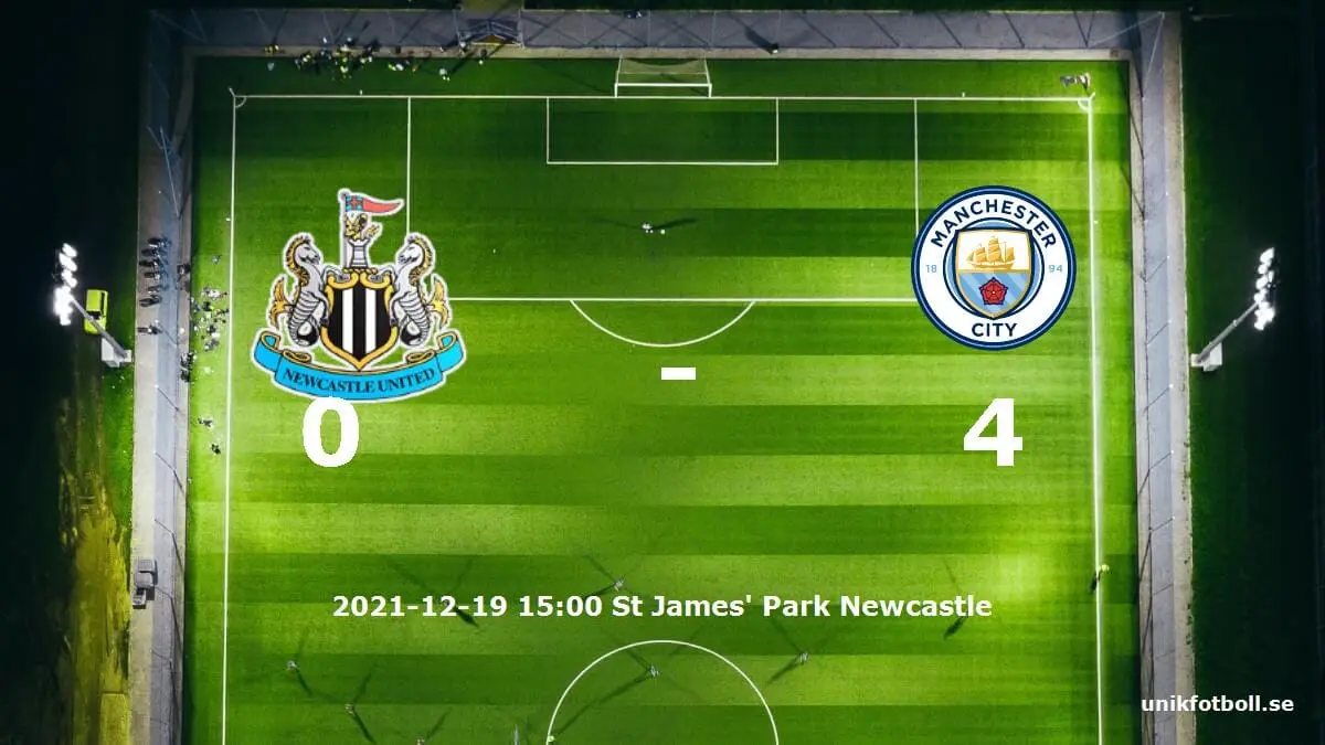 Newcastle United mot Manchester City tidslinje och laguppställning