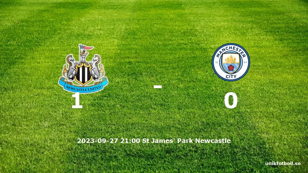 Newcastle United mot Manchester City tidslinje och laguppställning