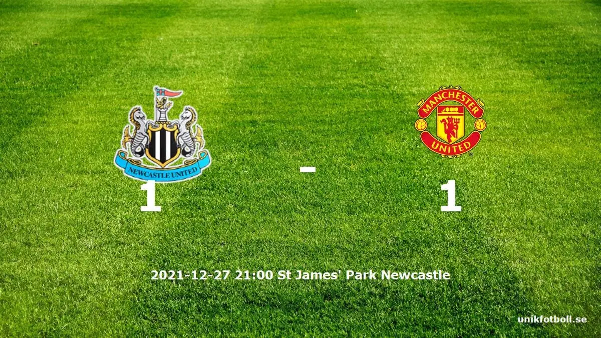 Newcastle United mot Manchester United tidslinje och laguppställning