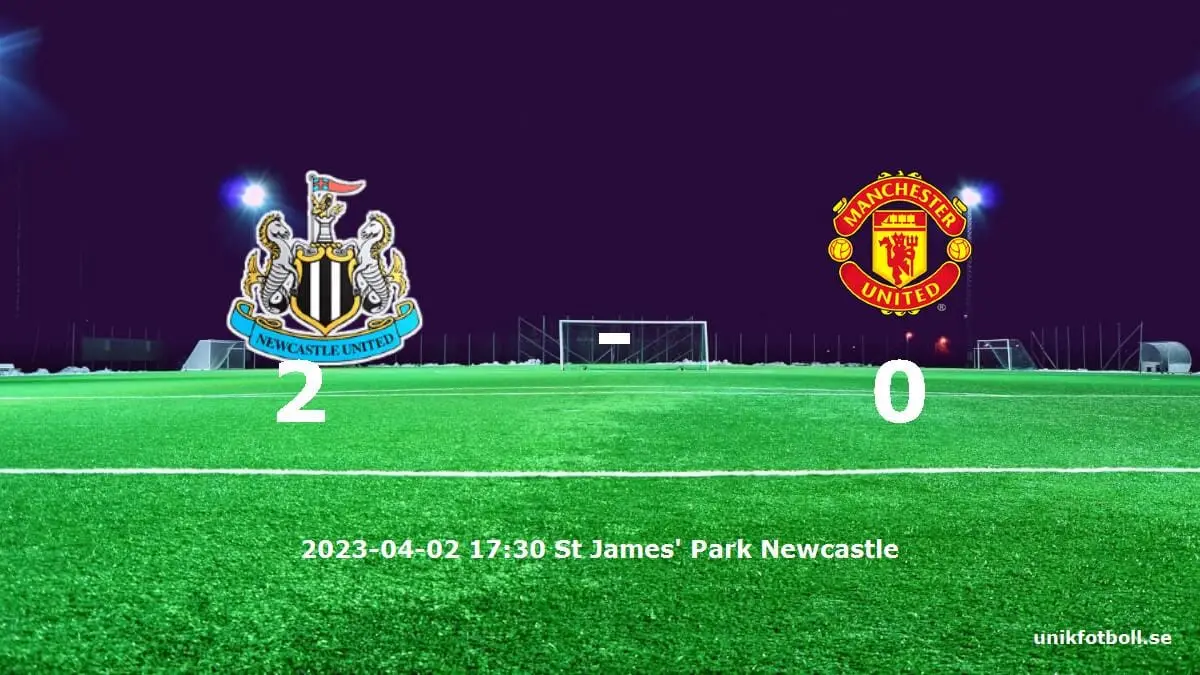 Newcastle United mot Manchester United tidslinje och laguppställning