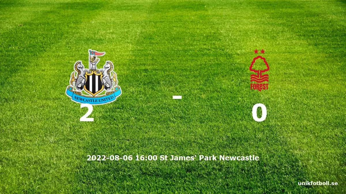 Newcastle United mot Nottingham Forest tidslinje och laguppställning