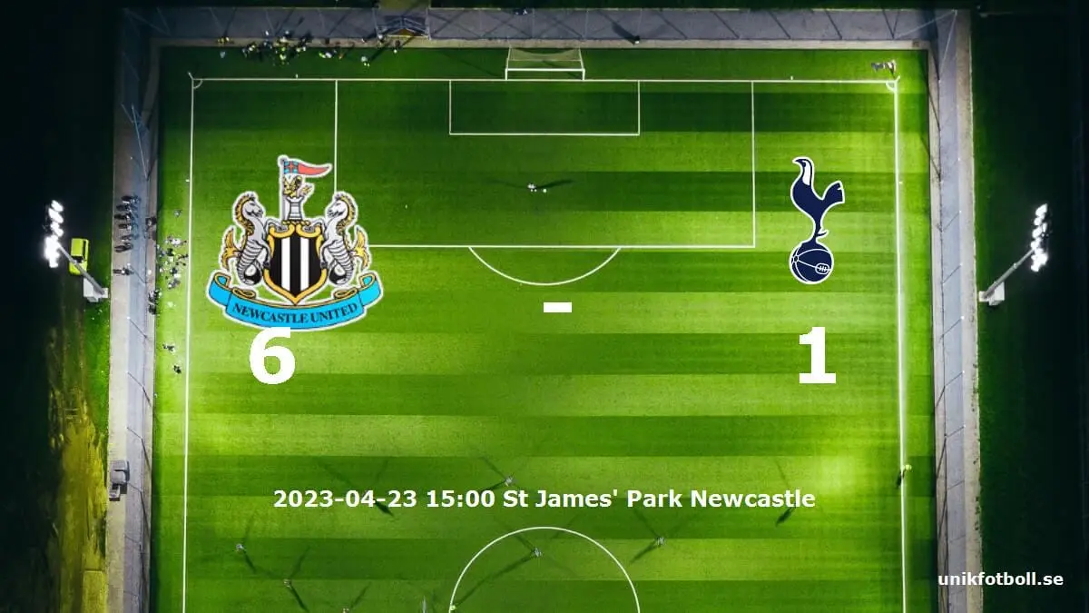 Newcastle United mot Tottenham Hotspur tidslinje och laguppställning