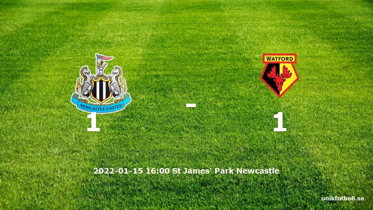 Newcastle United mot Watford tidslinje och laguppställning