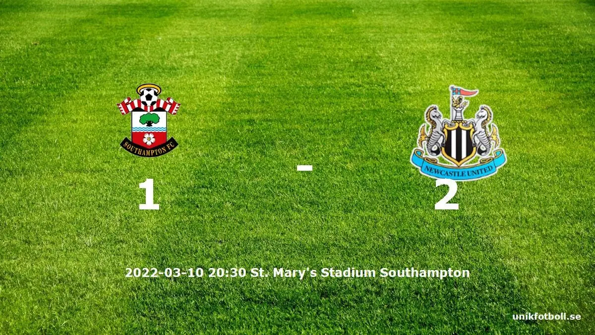 Southampton mot Newcastle United tidslinje och laguppställning