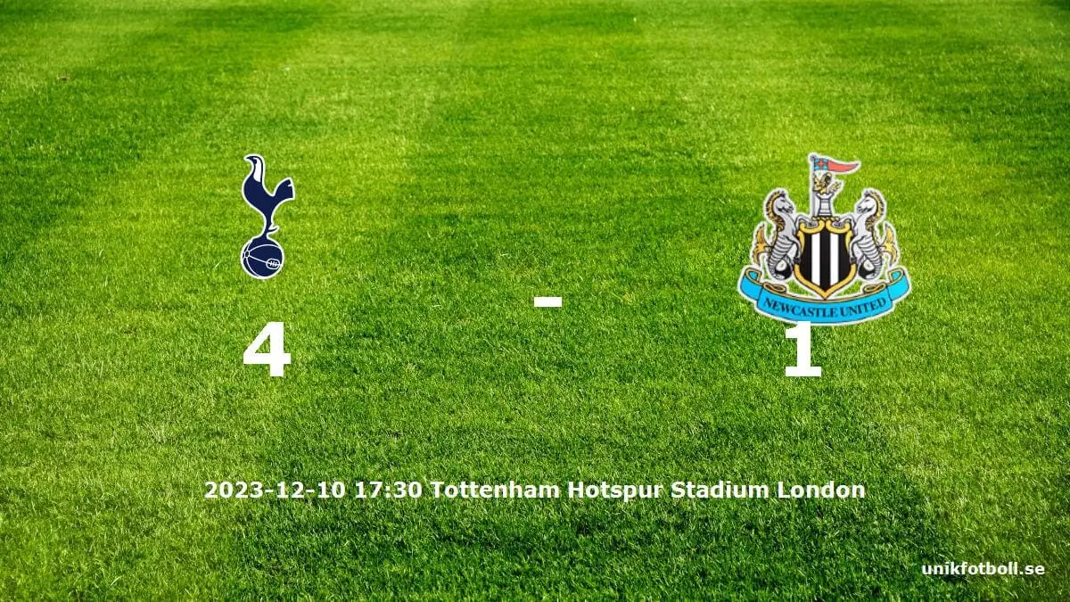 Tottenham Hotspur mot Newcastle United tidslinje och laguppställning