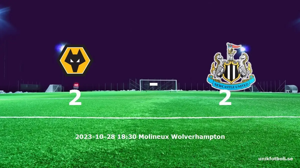 Wolverhampton Wanderers mot Newcastle United tidslinje och laguppställning